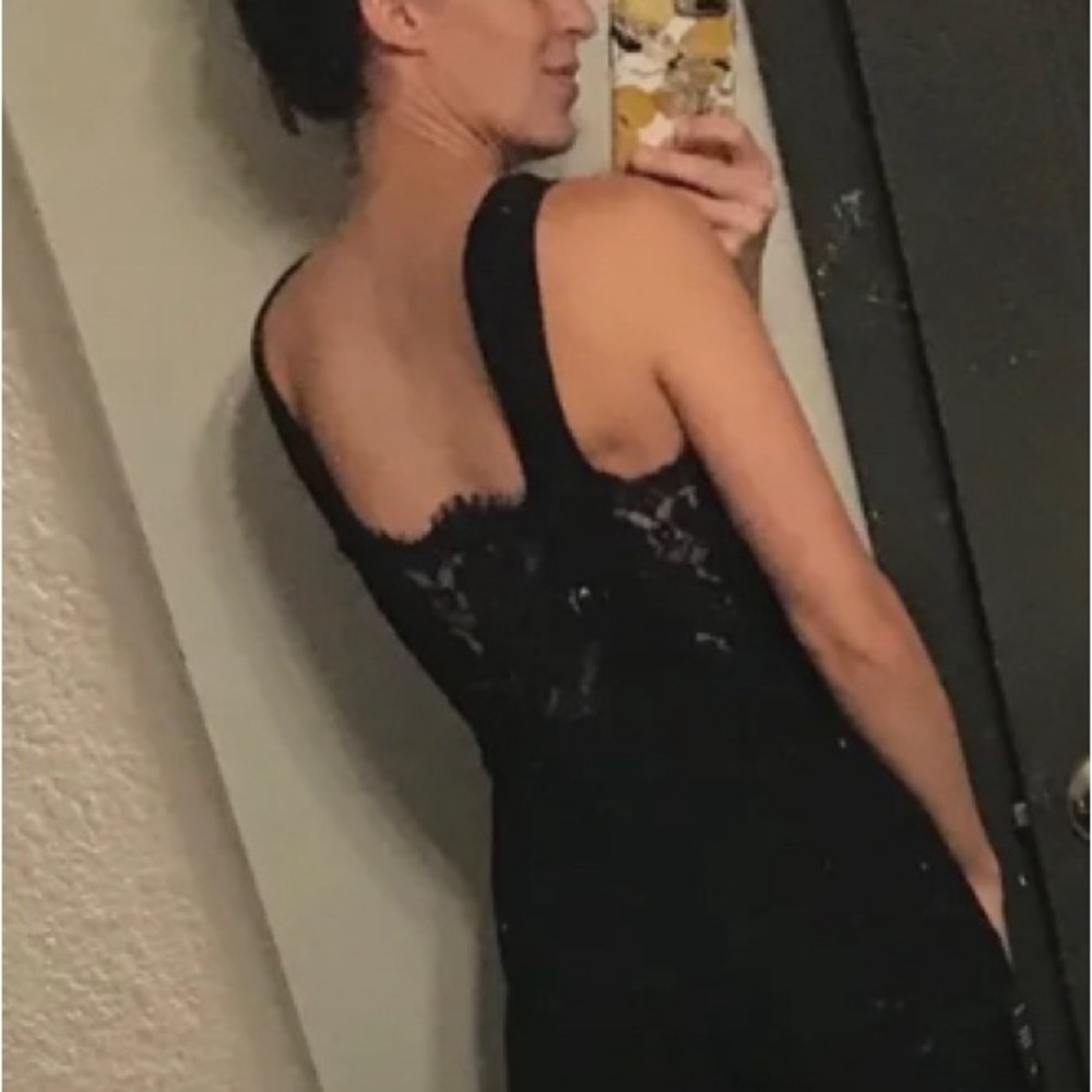 Luluās Kiska Black Lace Jumpsuit Large - Picture 10 of 12